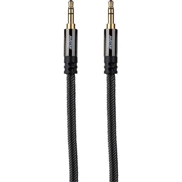 Main product image for Audtek 3.5mm 12 ft. Stereo Male to Male Audio Cable Dual Shielded with Braided Jacket 12 ft.181-930